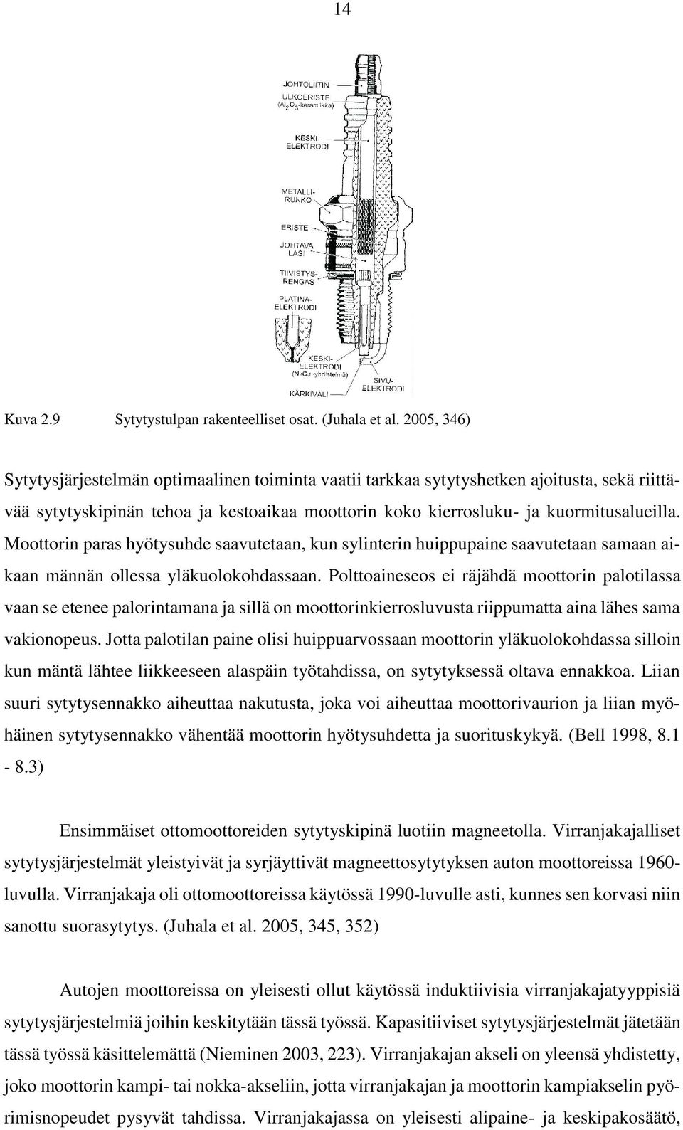 Moottorin paras hyötysuhde saavutetaan, kun sylinterin huippupaine saavutetaan samaan aikaan männän ollessa yläkuolokohdassaan.