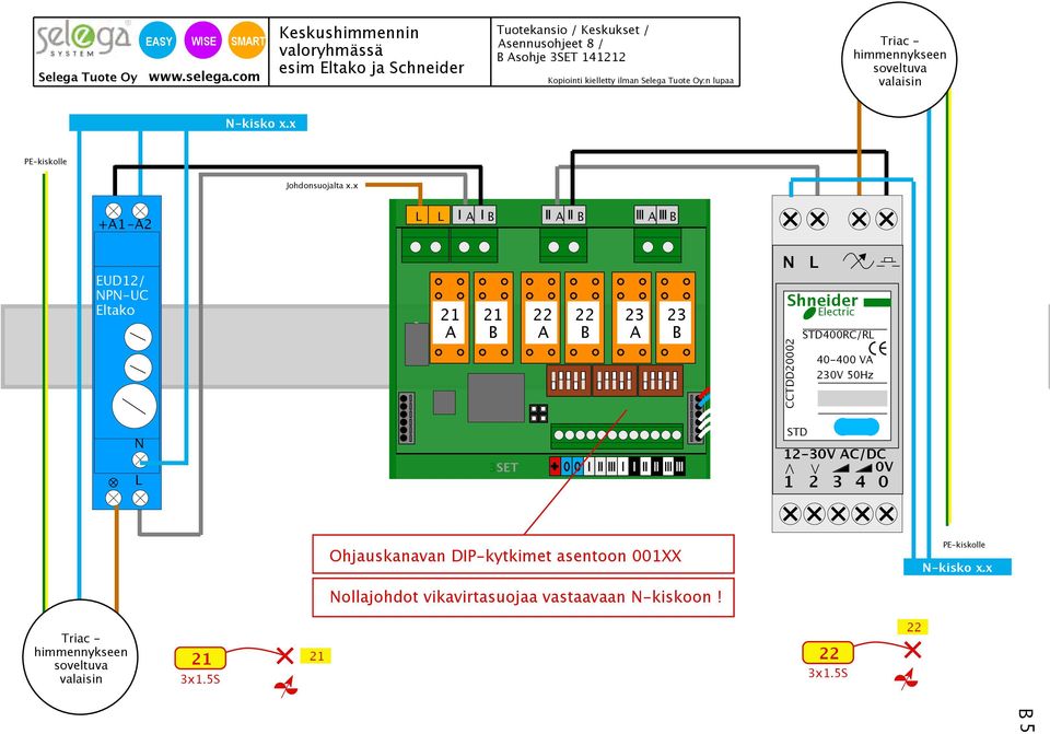 x +1-2 EUD12/ P-UC Eltako Shneider Electric CCTDD20002 STD400RC/R 25 40-400 V 50Hz 25 26 26 STD 12-3 C/DC 1 2 3 4 0