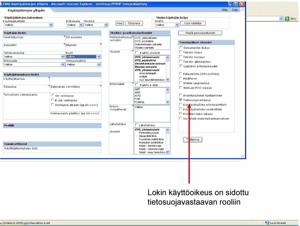 on sidottu