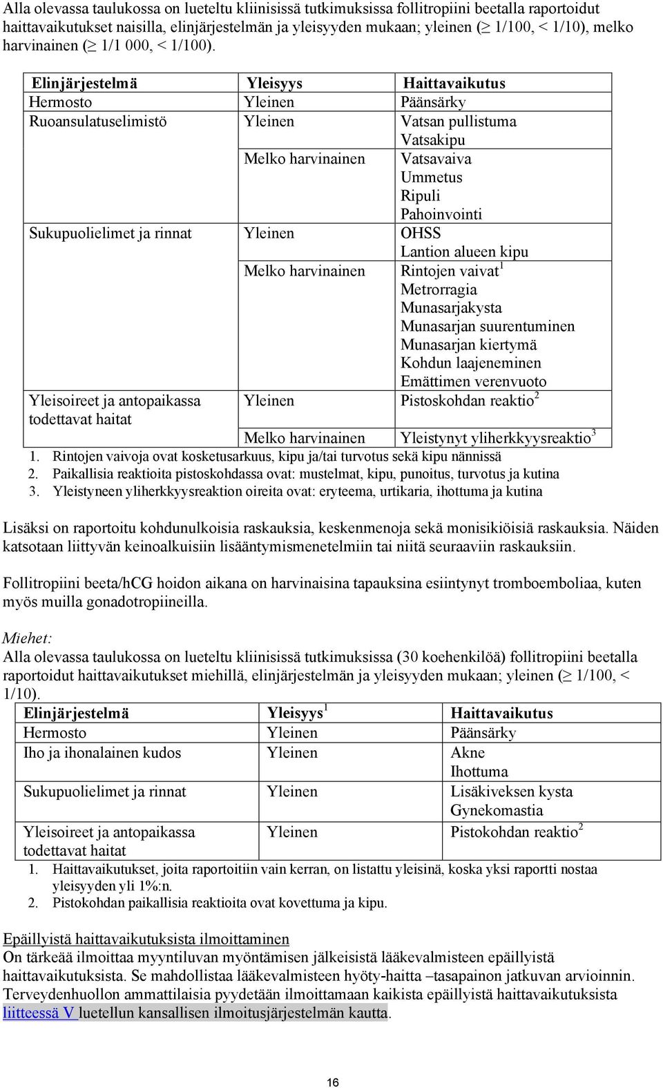 Elinjärjestelmä Yleisyys Haittavaikutus Hermosto Yleinen Päänsärky Ruoansulatuselimistö Yleinen Vatsan pullistuma Vatsakipu Melko harvinainen Vatsavaiva Ummetus Ripuli Pahoinvointi Sukupuolielimet ja