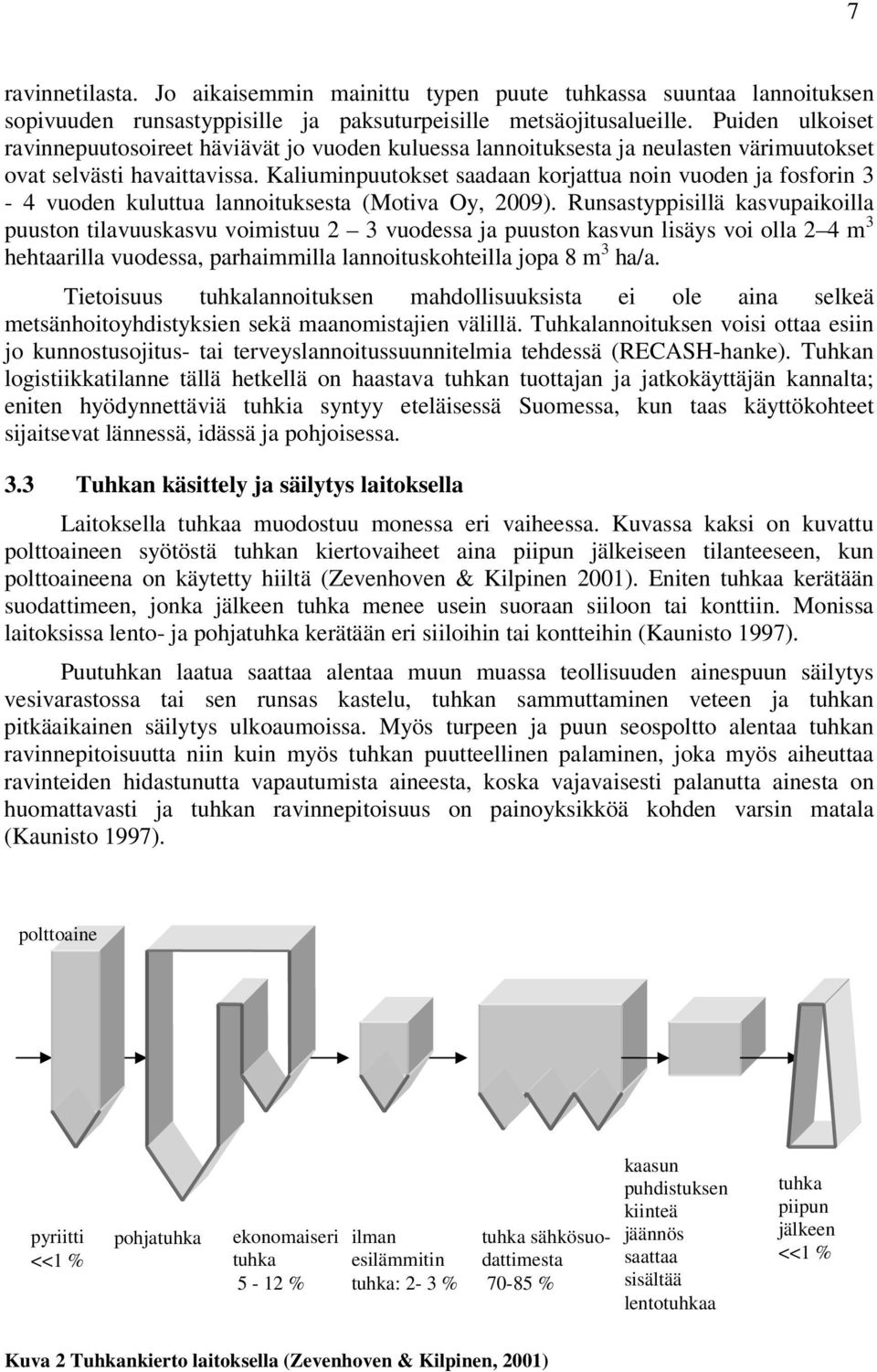 Kaliuminpuutokset saadaan korjattua noin vuoden ja fosforin 3-4 vuoden kuluttua lannoituksesta (Motiva Oy, 2009).