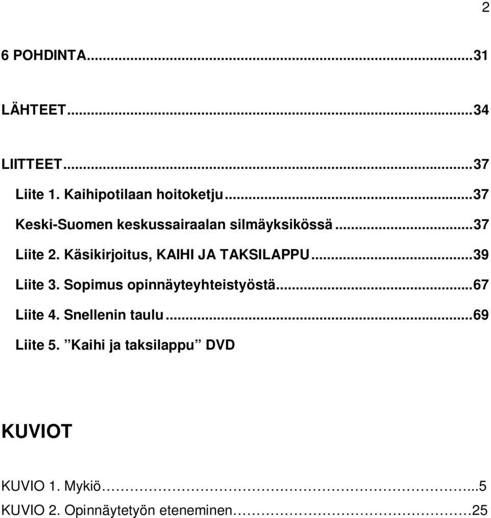 Käsikirjoitus, KAIHI JA TAKSILAPPU... 39 Liite 3. Sopimus opinnäyteyhteistyöstä.