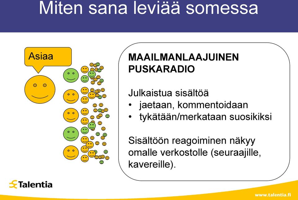 kommentoidaan tykätään/merkataan suosikiksi