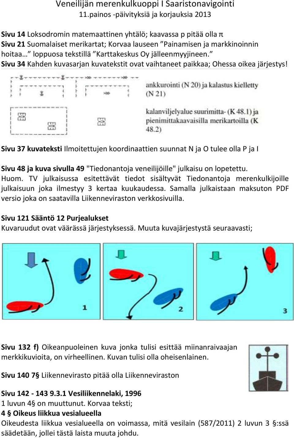 tekstillä Karttakeskus Oy jälleenmyyjineen. Sivu 34 Kahden kuvasarjan kuvatekstit ovat vaihtaneet paikkaa; Ohessa oikea järjestys!