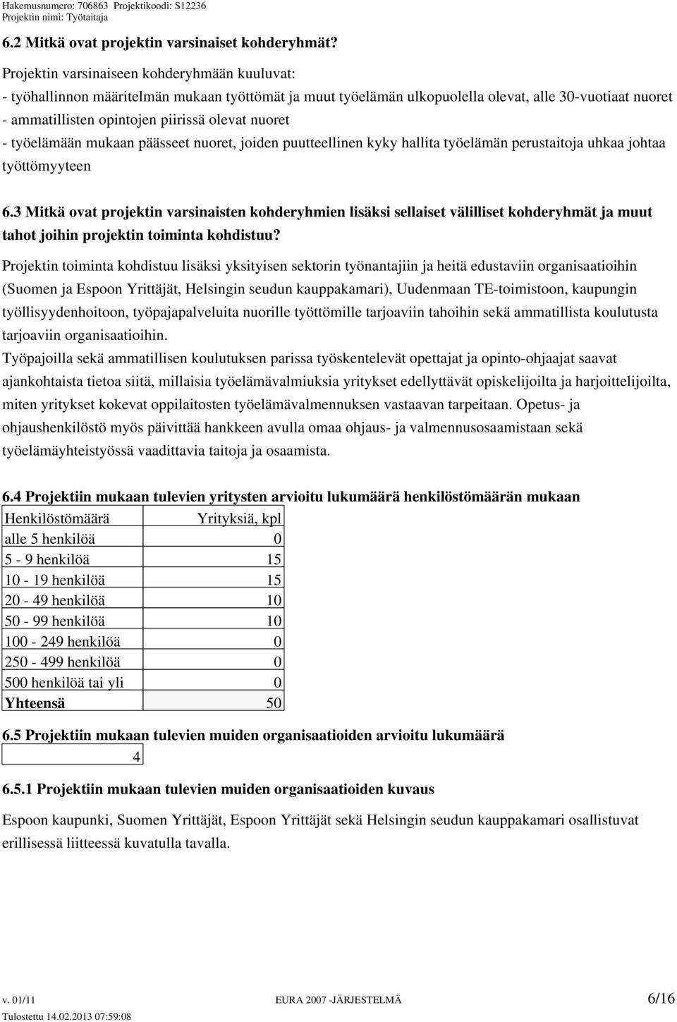 nuoret - työelämään mukaan päässeet nuoret, joiden puutteellinen kyky hallita työelämän perustaitoja uhkaa johtaa työttömyyteen 6.