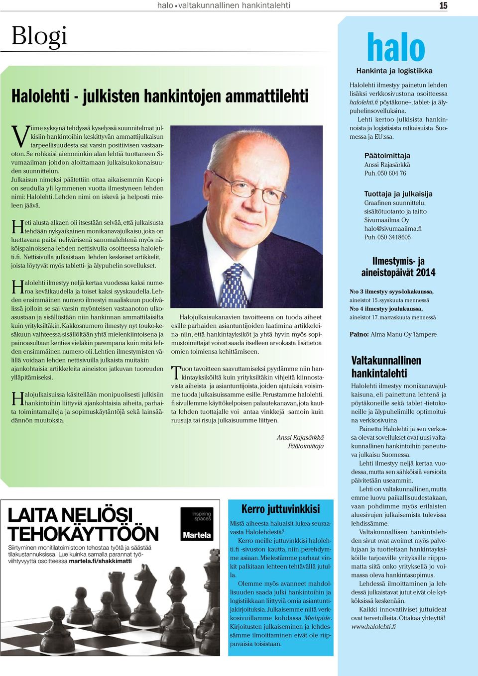 Julkaisun nimeksi päätettiin ottaa aikaisemmin Kuopion seudulla yli kymmenen vuotta ilmestyneen lehden nimi: Halolehti. Lehden nimi on iskevä ja helposti mieleen jäävä.