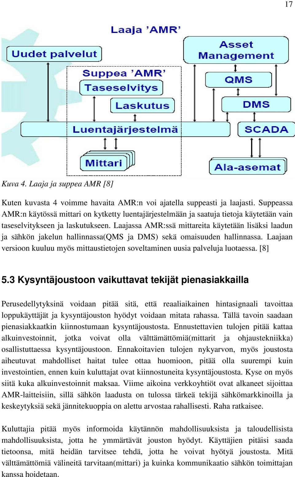 Laajassa AMR:ssä mittareita käytetään lisäksi laadun ja sähkön jakelun hallinnassa(qms ja DMS) sekä omaisuuden hallinnassa.