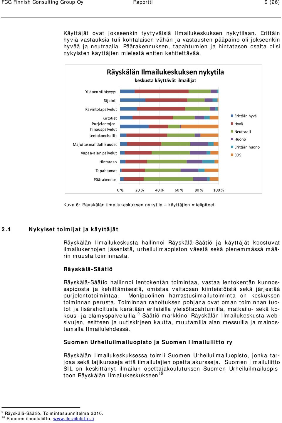 Päärakennuksen, tapahtumien ja hintatason osalta olisi nykyisten käyttäjien mielestä eniten kehitettävää.