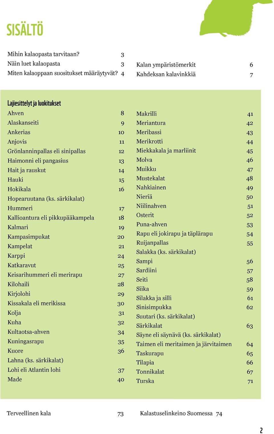 rauskut 14 Hauki 15 Hokikala 16 Hopearuutana (ks.