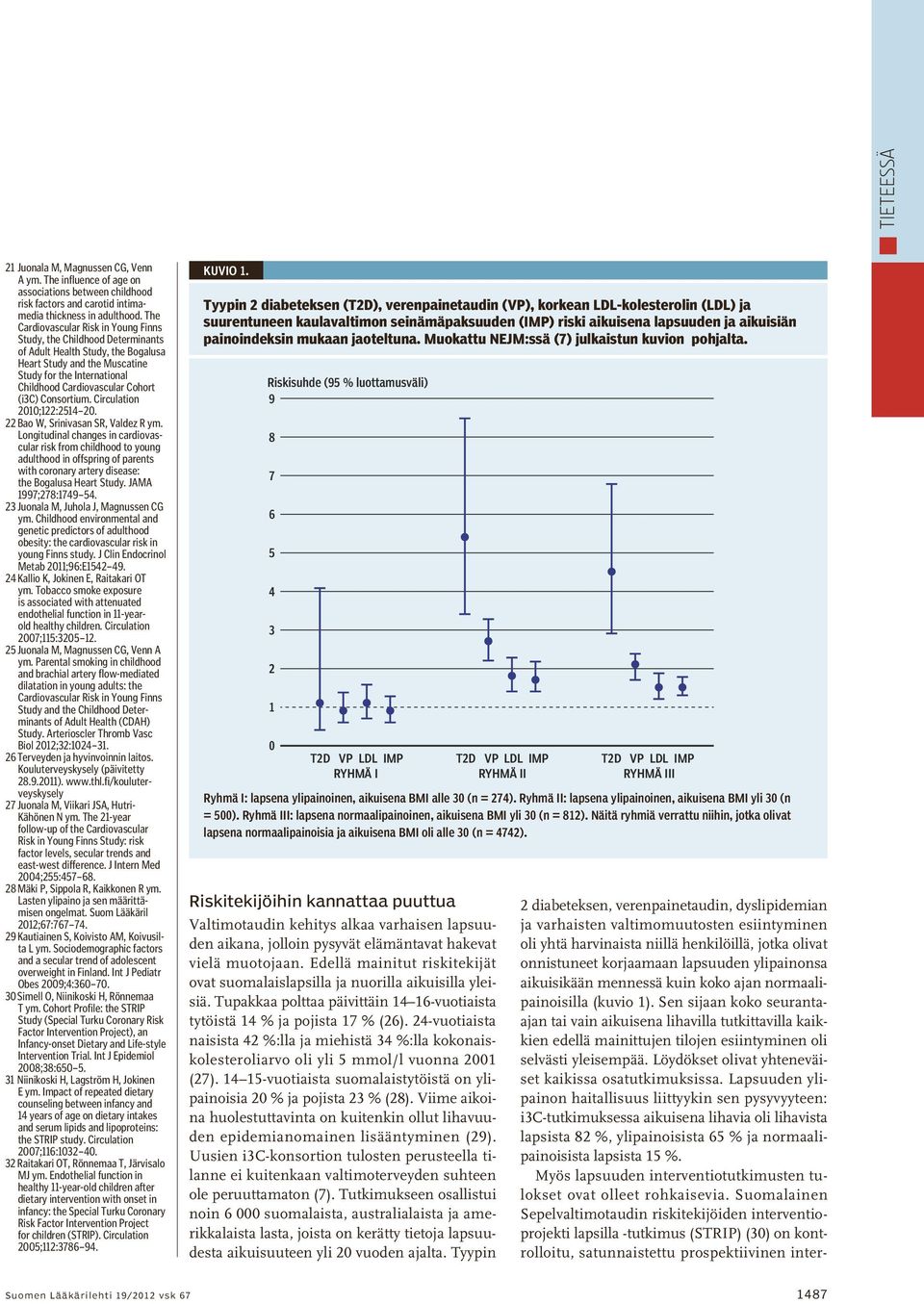 (i3c) Consortium. Circulation 2010;122:2514 20. 22 Bao W, Srinivasan SR, Valdez R ym.