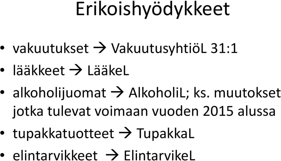 muutokset jotka tulevat voimaan vuoden 2015