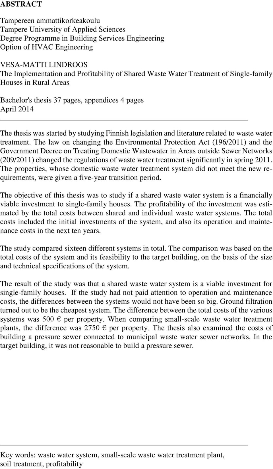 and literature related to waste water treatment.