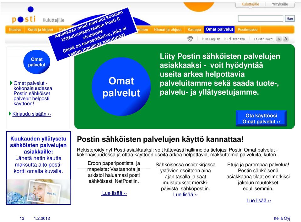 Ota käyttöösi Omat palvelut Postin sähköisten palvelujen käyttö kannattaa!