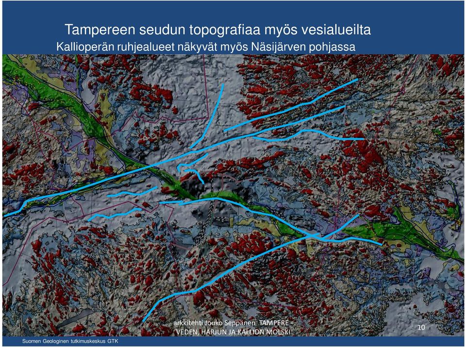 ruhjealueet näkyvät myös Näsijärven