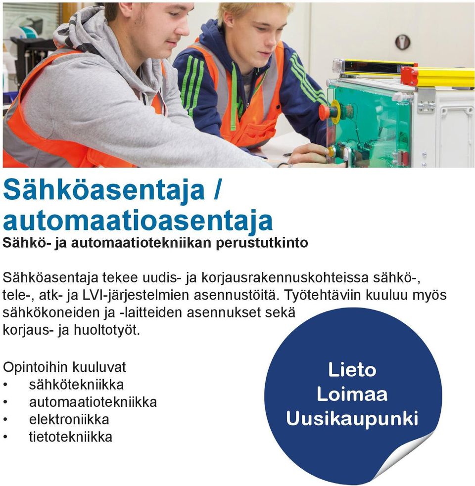 LVI-järjestelmien asennustöitä.