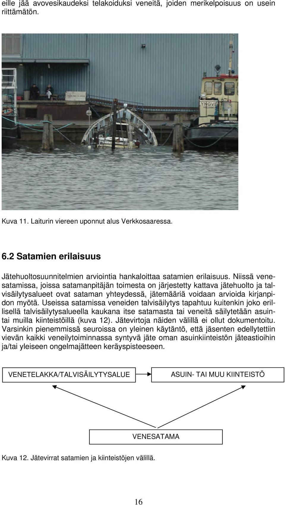 Niissä venesatamissa, joissa satamanpitäjän toimesta on järjestetty kattava jätehuolto ja talvisäilytysalueet ovat sataman yhteydessä, jätemääriä voidaan arvioida kirjanpidon myötä.
