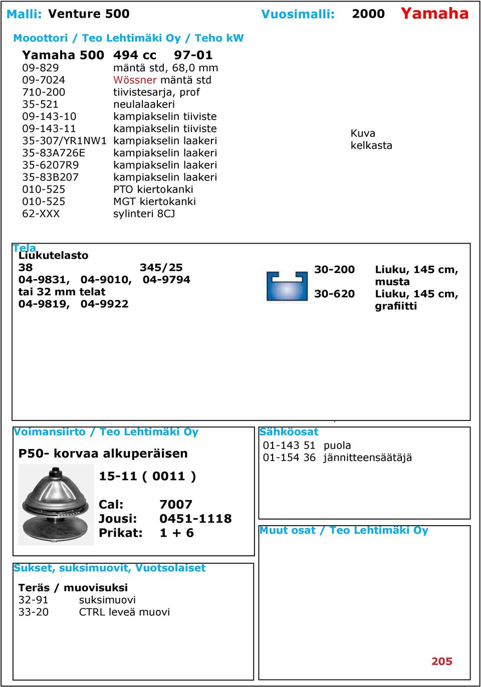 kampiakselin laakeri 010-525 PTO kiertokanki 010-525 MGT kiertokanki 62-XXX sylinteri 8CJ Liukutelasto 38 345/25 04-9831, 04-9010, 04-9794 tai 32 mm telat