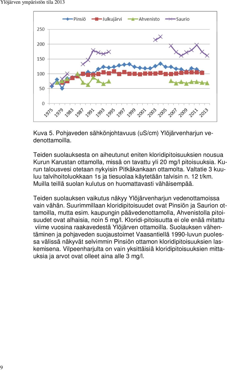 Valtatie 3 kuuluu talvihoitoluokkaan 1s ja tiesuolaa käytetään talvisin n. 12 t/km. Muilla teillä suolan kulutus on huomattavasti vähäisempää.