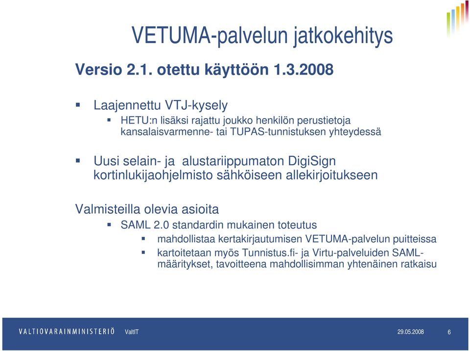 selain- ja alustariippumaton DigiSign kortinlukijaohjelmisto sähköiseen allekirjoitukseen Valmisteilla olevia asioita SAML 2.