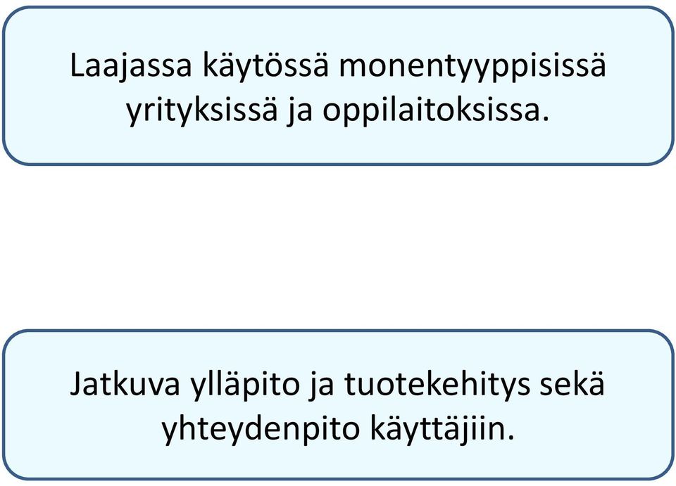 oppilaitoksissa.