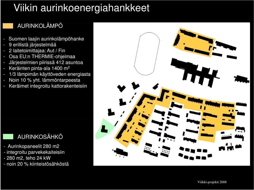 1400 m 2-1/3 lämpimän käyttöveden energiasta - Noin 10 % yht.