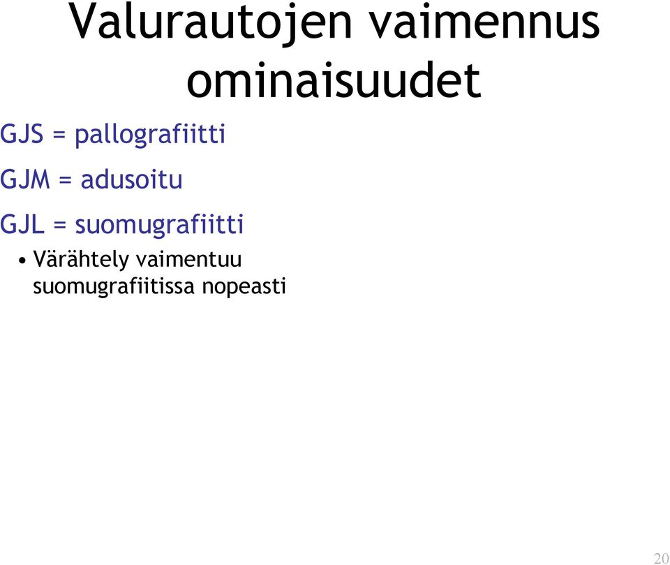 suomugrafiitti Värähtely vaimentuu