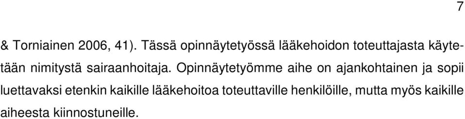sairaanhoitaja.