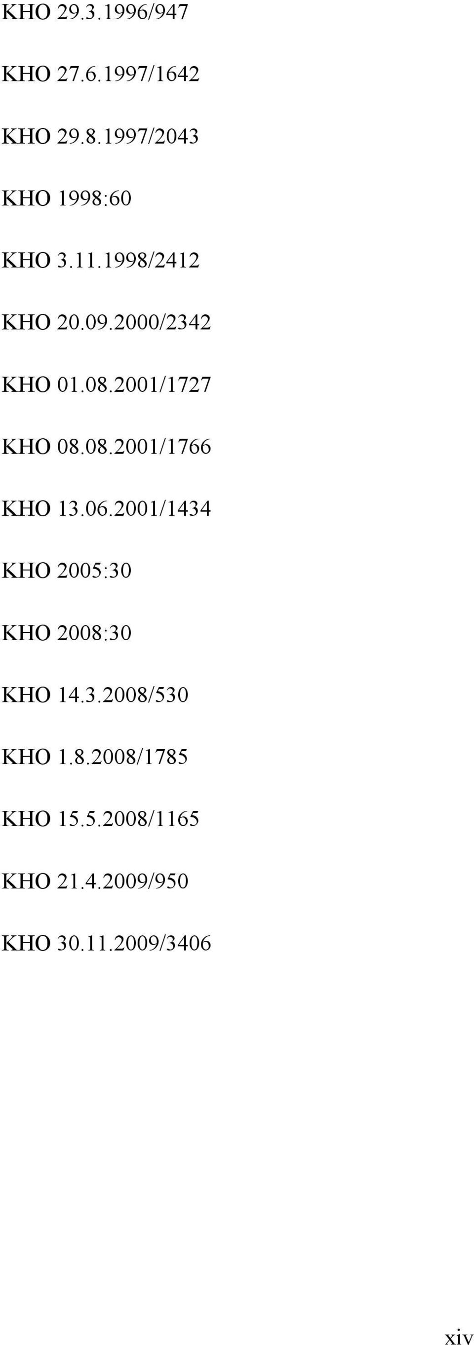 2001/1727 KHO 08.08.2001/1766 KHO 13.06.