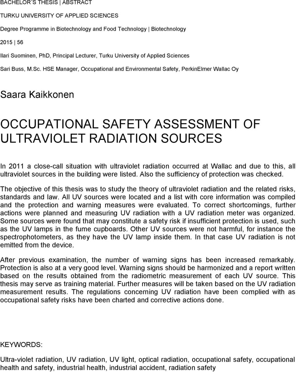 Radiation protection thesis