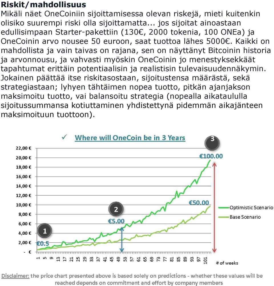 Kaikki on mahdollista ja vain taivas on rajana, sen on näyttänyt Bitcoinin historia ja arvonnousu, ja vahvasti myöskin OneCoinin jo menestyksekkäät tapahtumat erittäin potentiaalisin ja realistisin