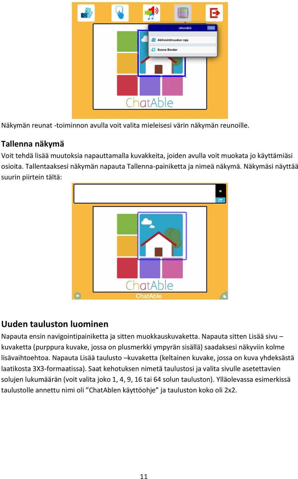 Napauta sitten Lisää sivu kuvaketta (purppura kuvake, jossa on plusmerkki ympyrän sisällä) saadaksesi näkyviin kolme lisävaihtoehtoa.