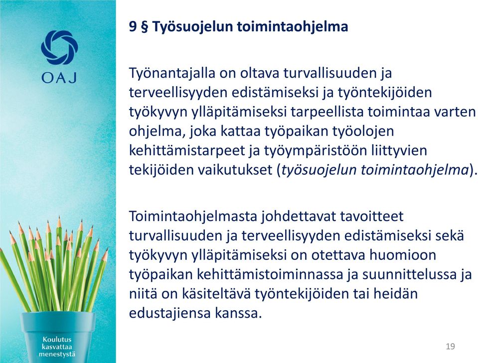 (työsuojelun toimintaohjelma).