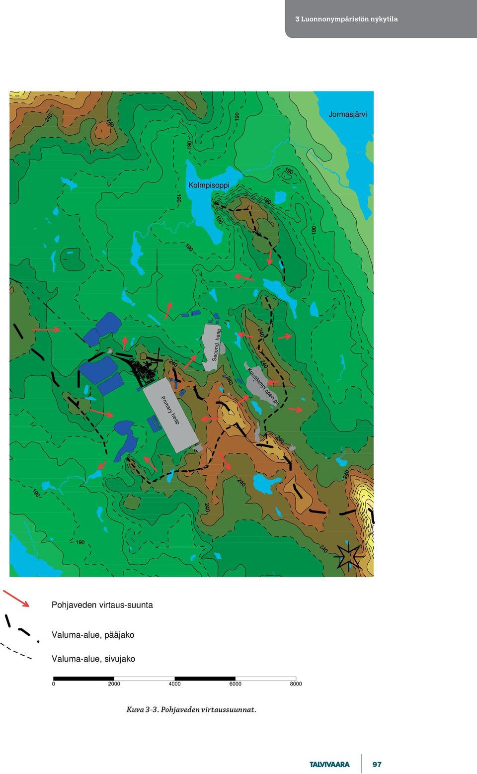 heap Kuusilampi open pit Primary heap Pohjaveden