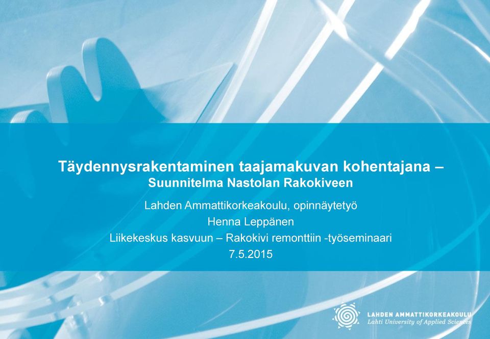 Ammattikorkeakoulu, opinnäytetyö Henna Leppänen