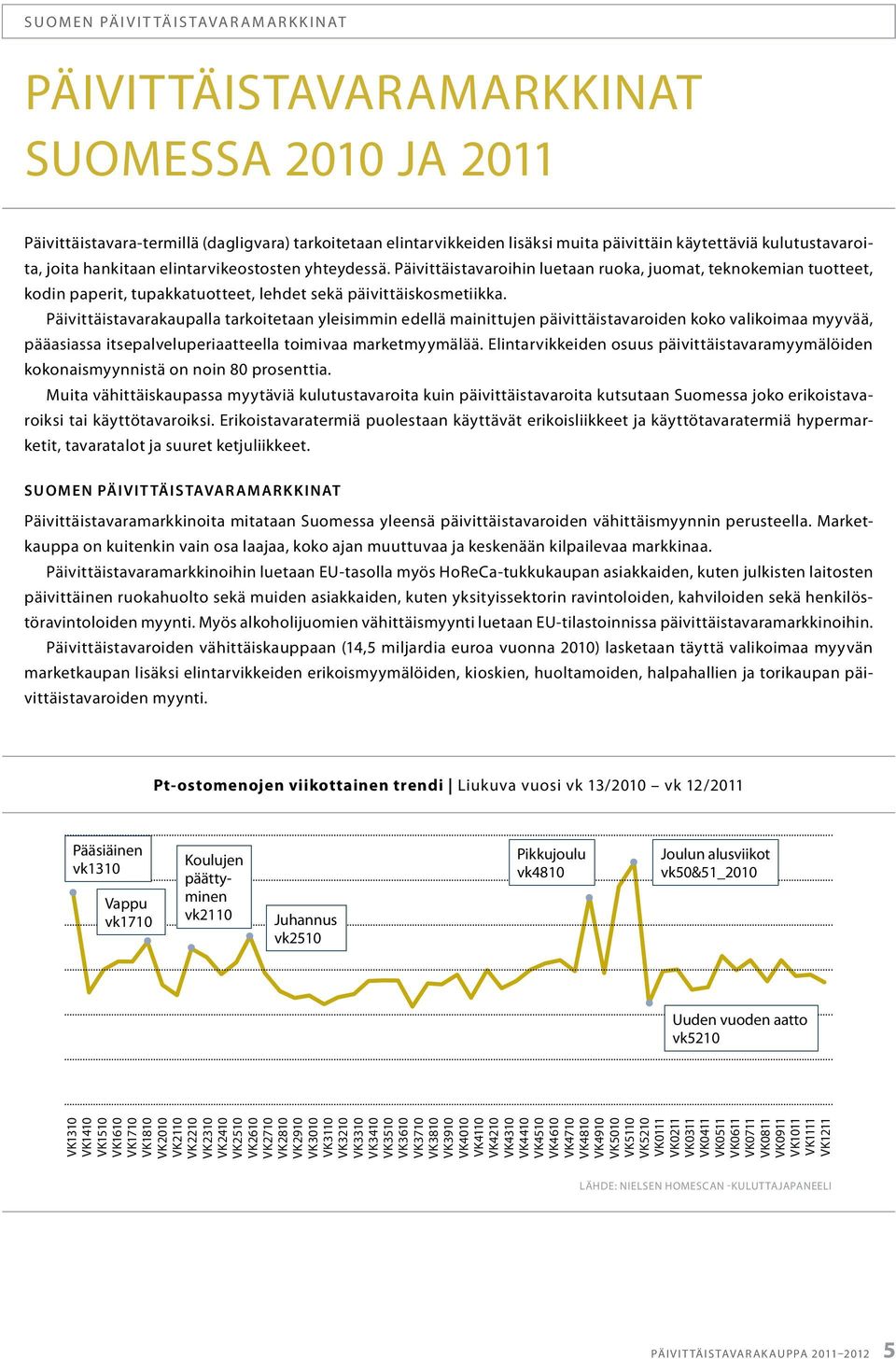 Päivittäistavarakaupalla tarkoitetaan yleisimmin edellä mainittujen päivittäistavaroiden koko valikoimaa myyvää, pääasiassa itsepalveluperiaatteella toimivaa marketmyymälää.