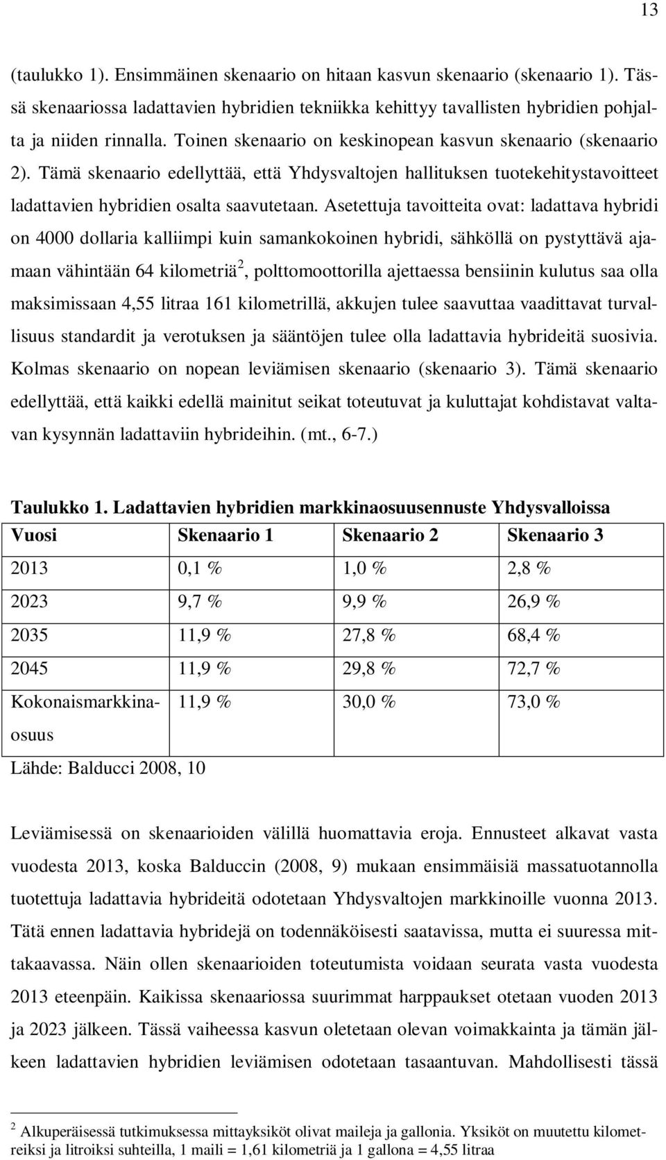 Asetettuja tavoitteita ovat: ladattava hybridi on 4000 dollaria kalliimpi kuin samankokoinen hybridi, sähköllä on pystyttävä ajamaan vähintään 64 kilometriä 2, polttomoottorilla ajettaessa bensiinin