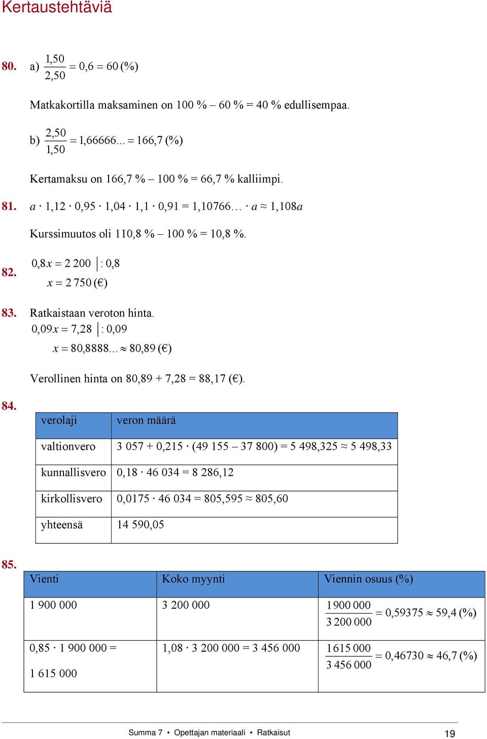 .. 80,89 ( ) Verollinen hinta on 80,89 + 7,28 = 88,17 ( ). 84.