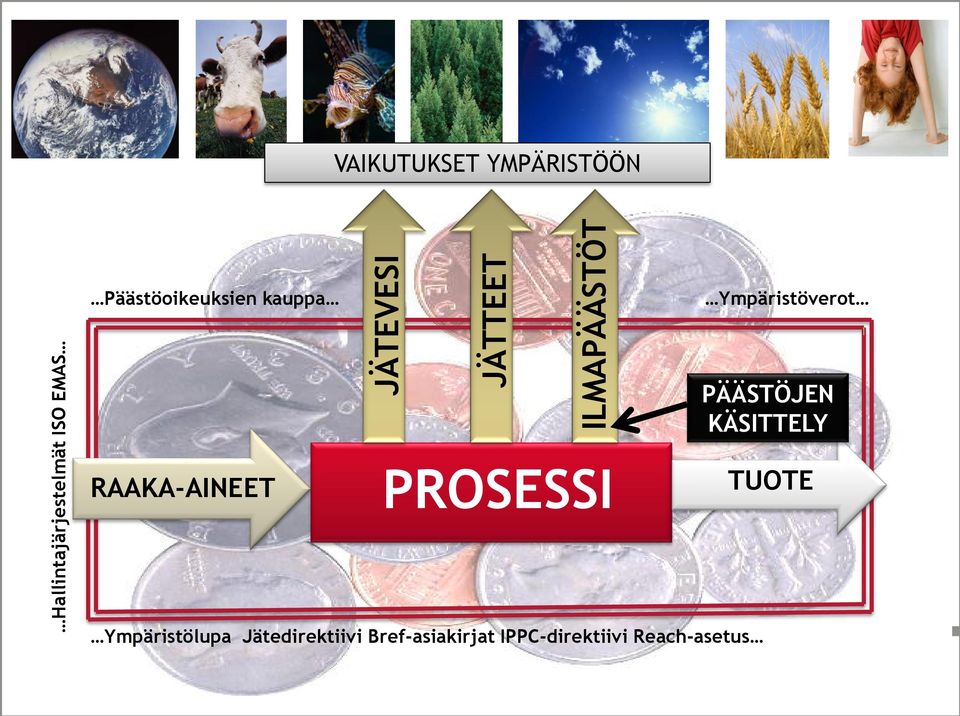 Ympäristöverot RAAKA-AINEET PROSESSI PÄÄSTÖJEN KÄSITTELY