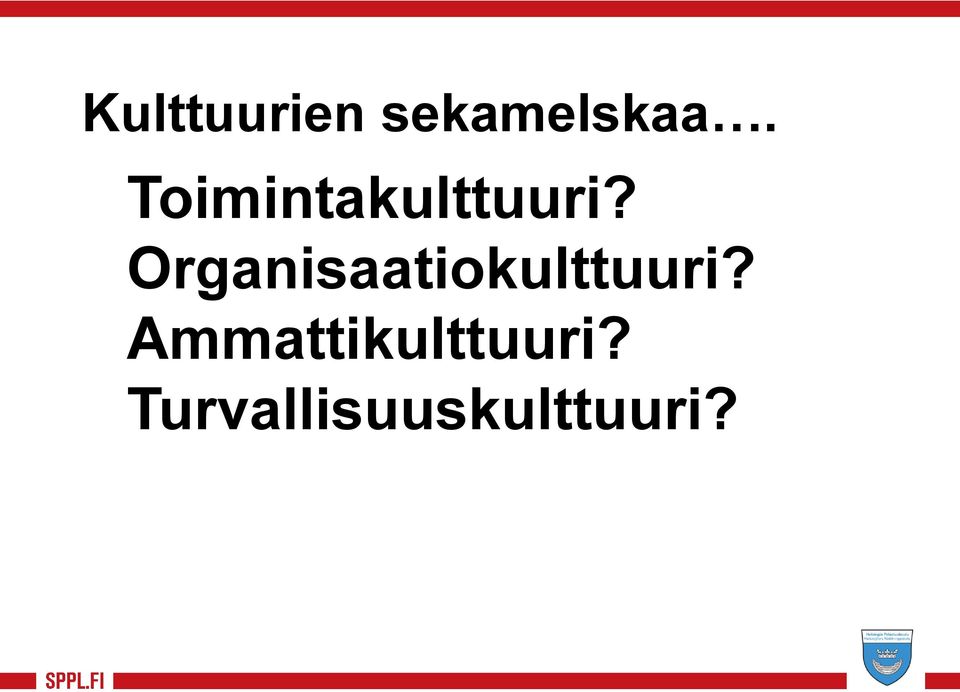 Organisaatiokulttuuri?