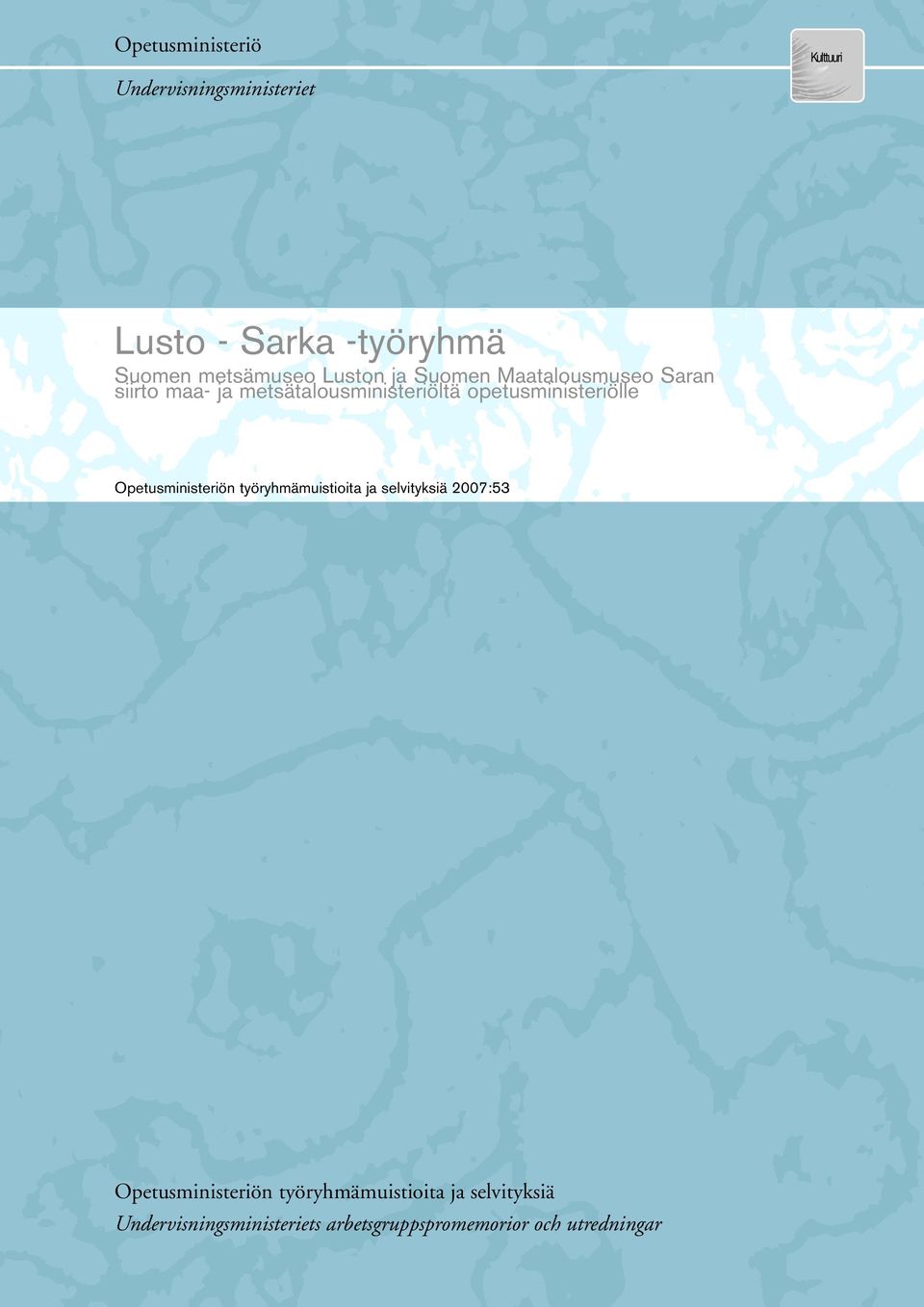 opetusministeriölle Opetusministeriön työryhmämuistioita ja selvityksiä 2007:53