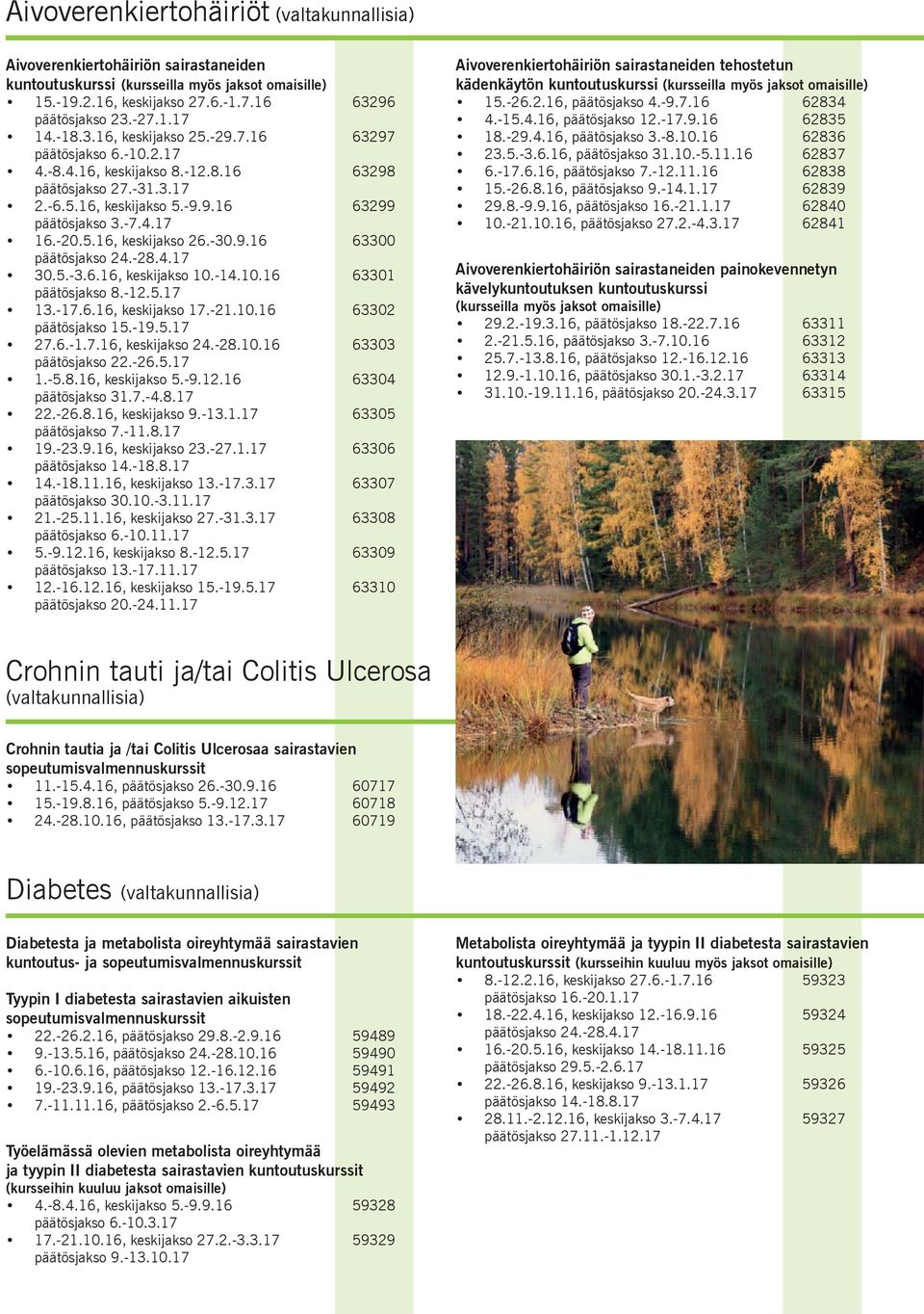 -30.9.16 63300 päätösjakso 24.-28.4.17 30.5.-3.6.16, keskijakso 10.-14.10.16 63301 päätösjakso 8.-12.5.17 13.-17.6.16, keskijakso 17.-21.10.16 63302 27.6.-1.7.16, keskijakso 24.-28.10.16 63303 päätösjakso 22.