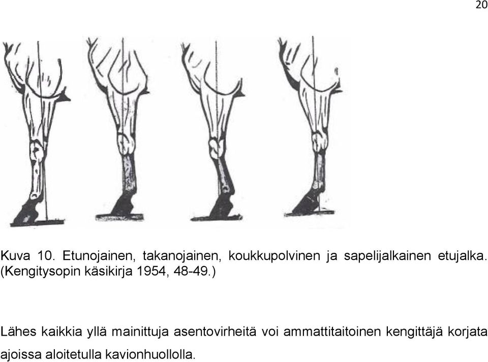 etujalka. (Kengitysopin käsikirja 1954, 48-49.