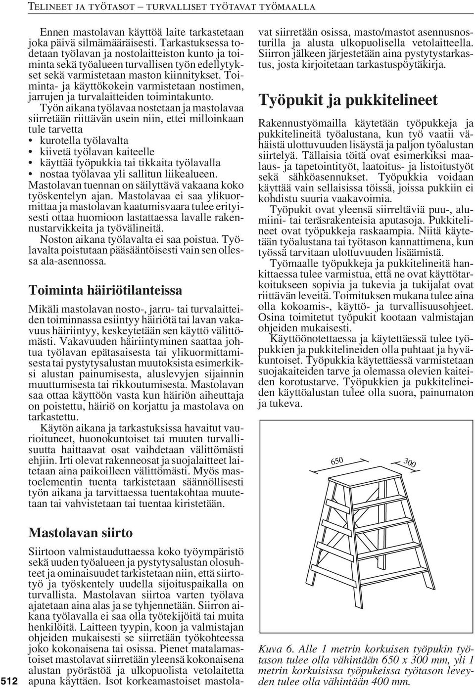 Toiminta- ja käyttökokein varmistetaan nostimen, jarrujen ja turvalaitteiden toimintakunto.