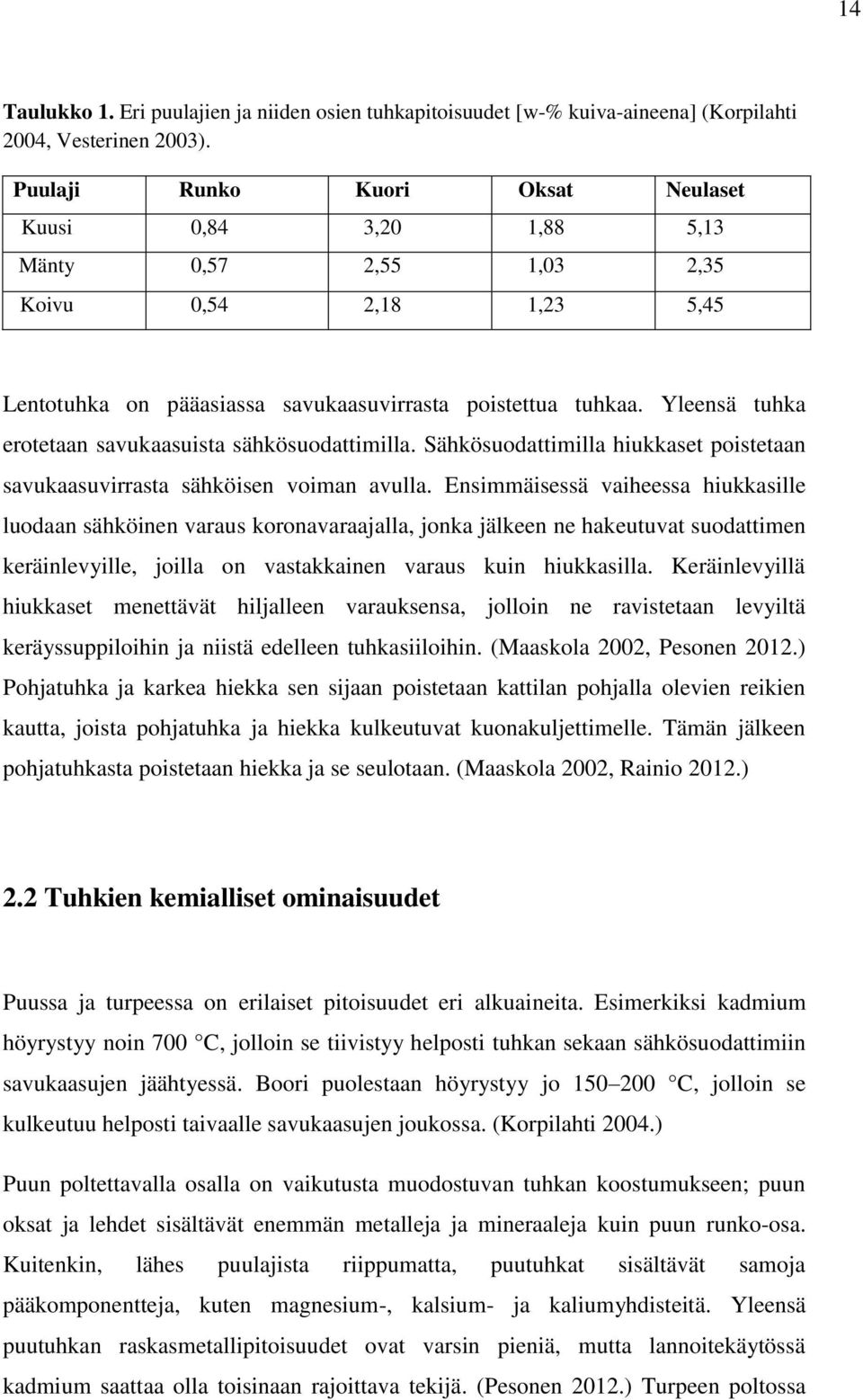 Yleensä tuhka erotetaan savukaasuista sähkösuodattimilla. Sähkösuodattimilla hiukkaset poistetaan savukaasuvirrasta sähköisen voiman avulla.