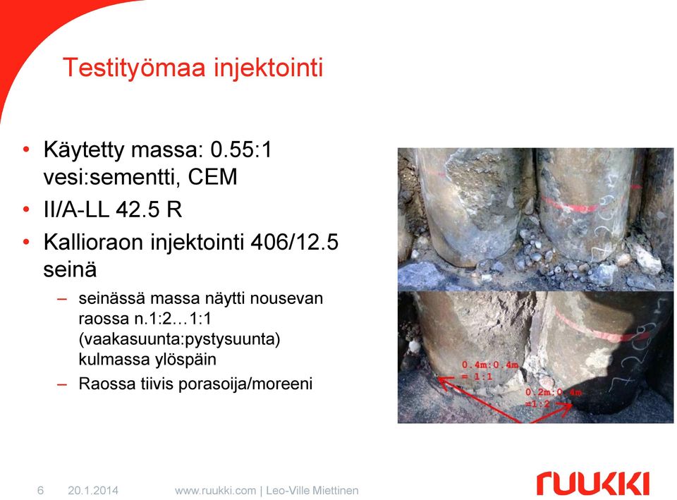 5 R Kallioraon injektointi 406/12.