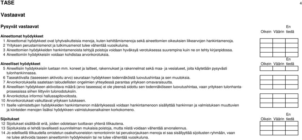 3 Aineettomien hyödykkeiden hankintamenoista tehtyjä poistoja voidaan hyväksyä verotuksessa suurempina kuin ne on tehty kirjanpidossa. 4 Aineettomiin hyödykkeisiin voidaan kohdistaa arvonkorotuksia.