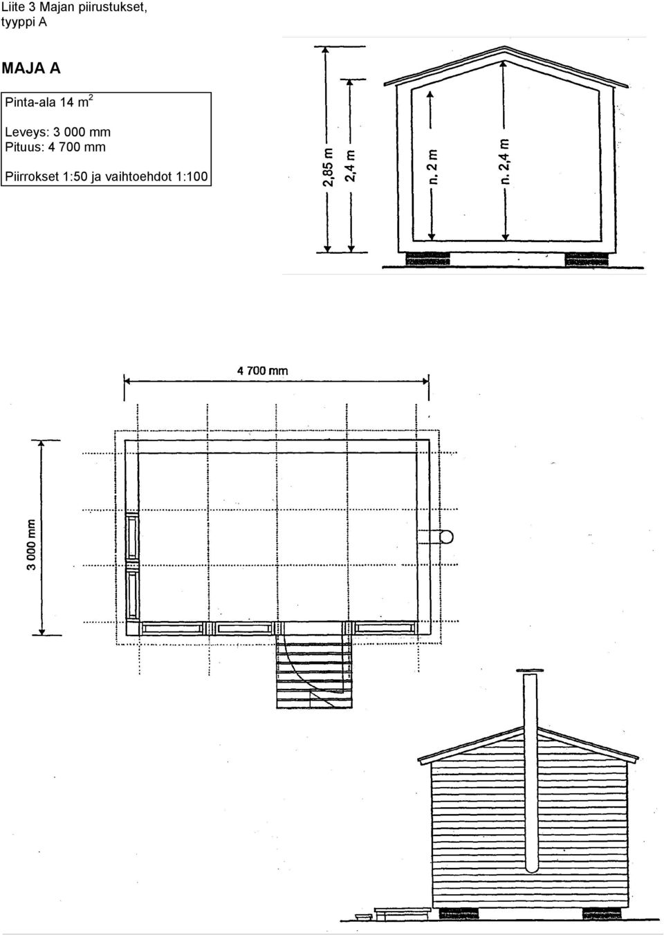 Leveys: 3 000 mm Pituus: 4 700