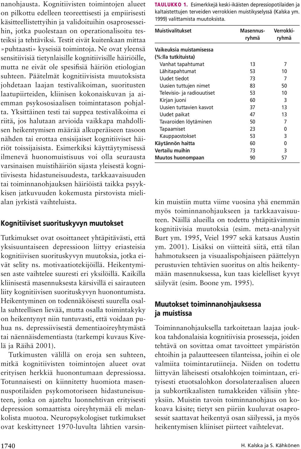 tehtäviksi. Testit eivät kuitenkaan mittaa»puhtaasti» kyseisiä toimintoja.