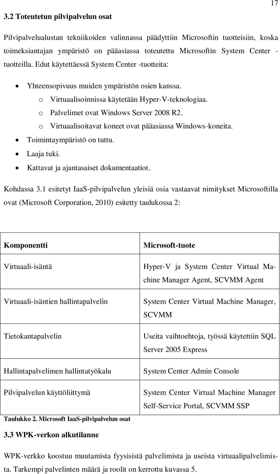 o Virtuaalisoitavat koneet ovat pääasiassa Windows-koneita. Toimintaympäristö on tuttu. Laaja tuki. Kattavat ja ajantasaiset dokumentaatiot. Kohdassa 3.