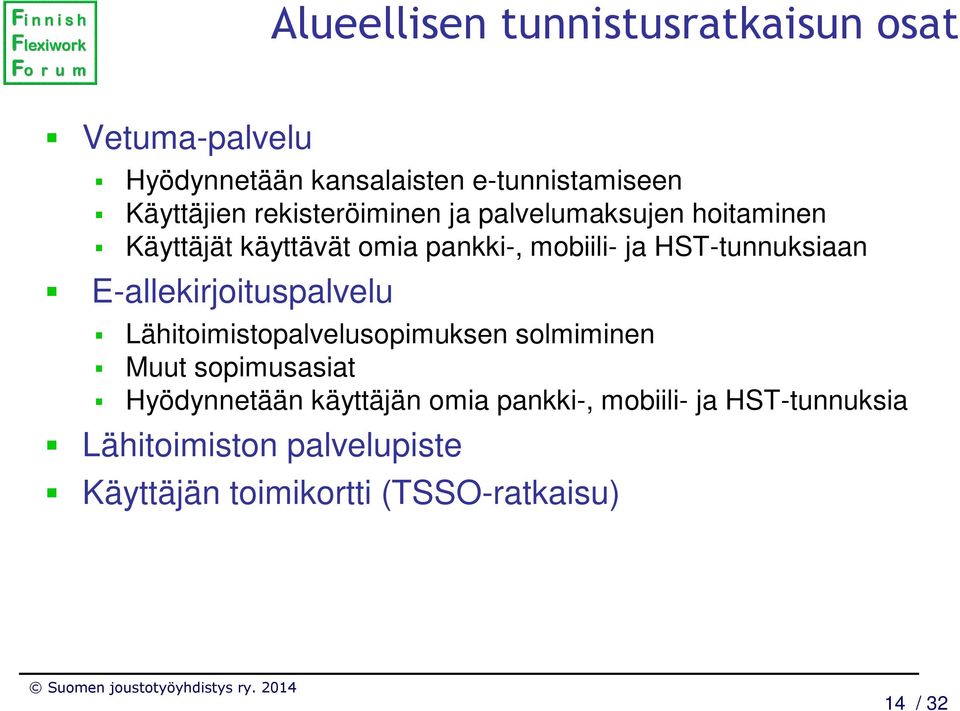 E-allekirjoituspalvelu Lähitoimistopalvelusopimuksen solmiminen Muut sopimusasiat Hyödynnetään käyttäjän